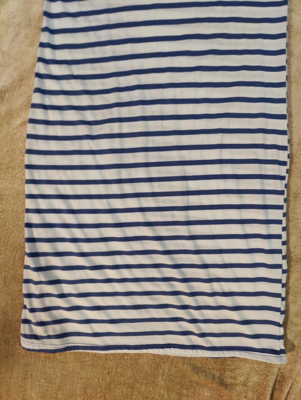 Nili Lotan Blue White Strip Scoop-Neck Dress - Size S - Picture 4 of 8
